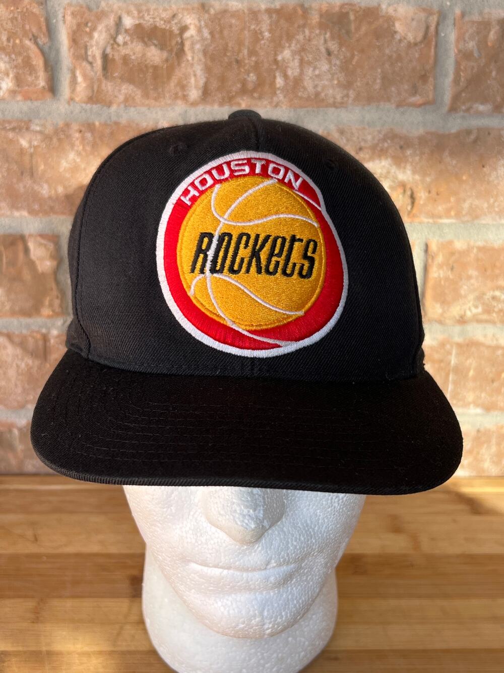 Houston Rockets NBA Mitchell & Ness SnapBack Adjustable Hat Black And Red Color